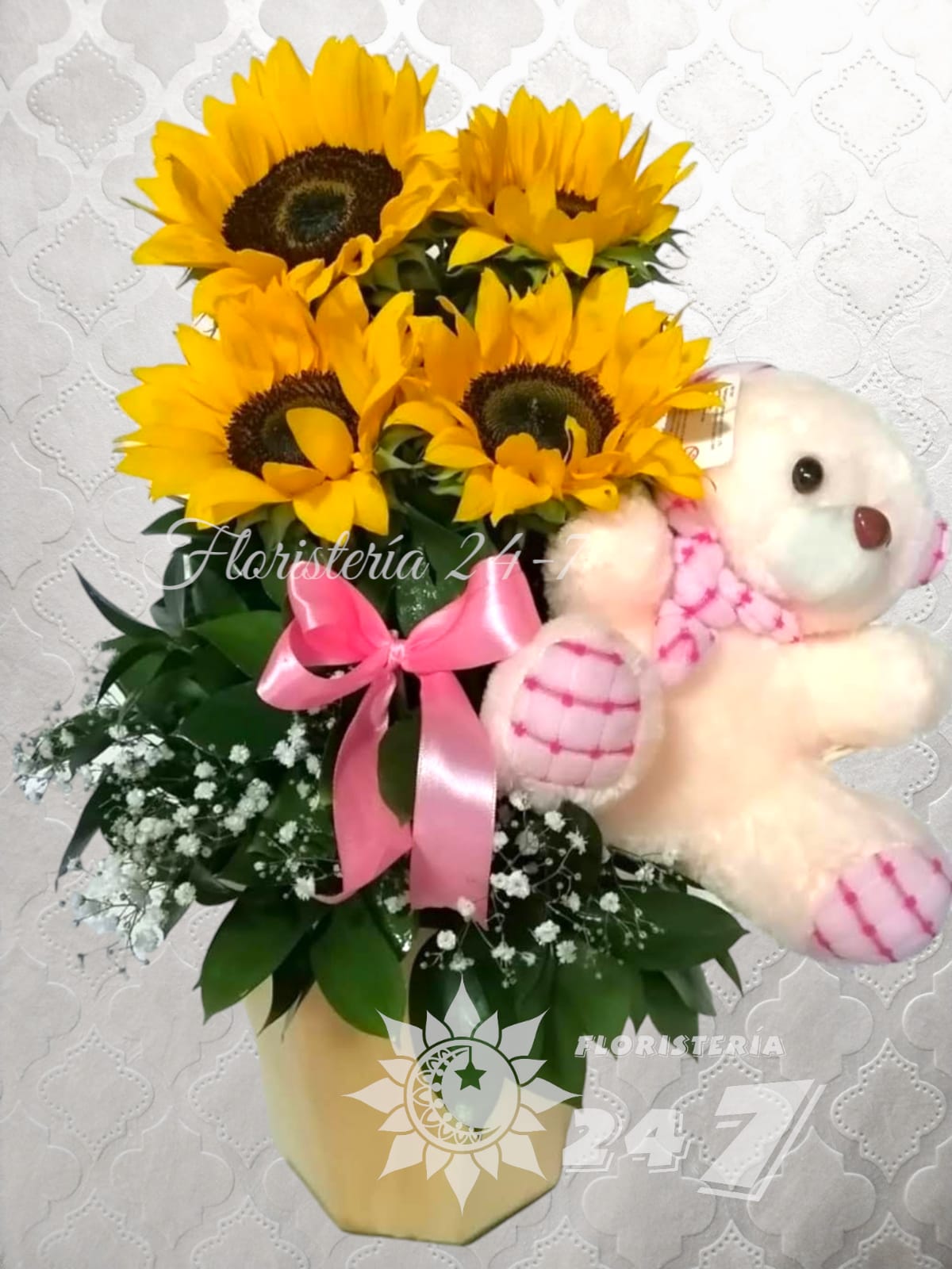 Girasol Oso de Peluche